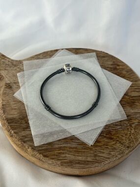 Pandora Classic Sterling Silver Oxidized Charm Bracelet